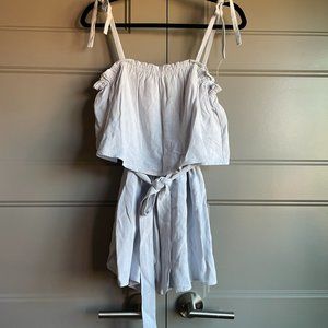 NWOT Vici Hania Linen Blend Tie Strap Romper